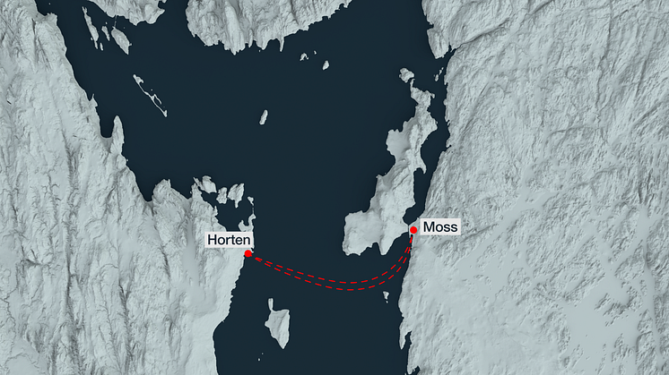 The new unmanned vessels will operate on the Oslo fjord, between Horten and Moss