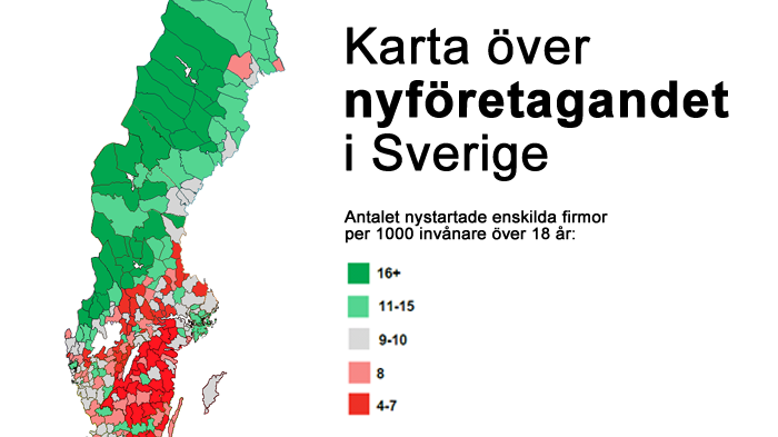 Här startas flest enskilda firmor i Sverige