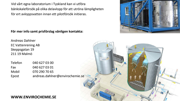 Pilotanläggning anaerob rening