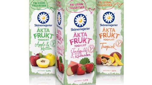 Skånemejerier lanserar ny fruktyoghurt utan tillsatser och med extra mycket frukt