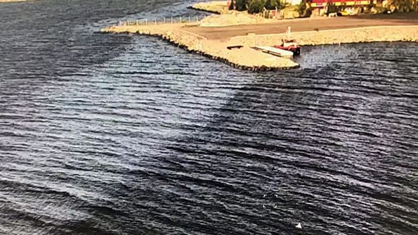 Kustbevakningen har gjort en överflygning av området under torsdagen och har inte hittat någon olja till havs. Foto: Räddningstjänsten Piteå Älvsbyn