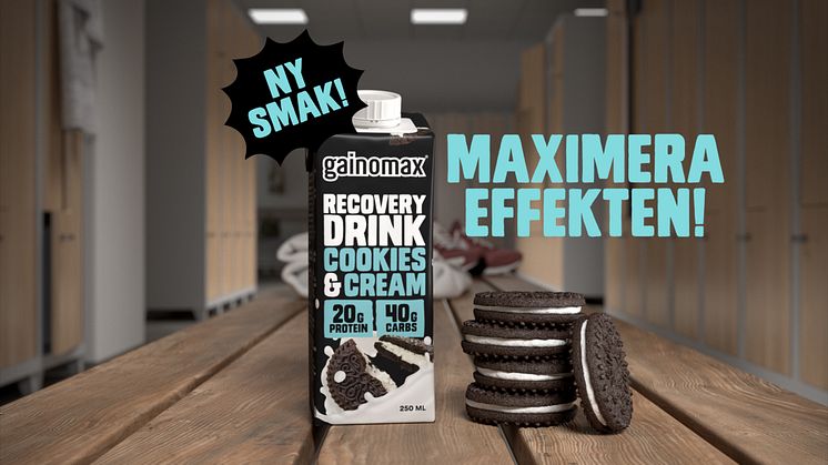 Gainomax Cookies & Cream smakar verkligen kakor och mjölk!
