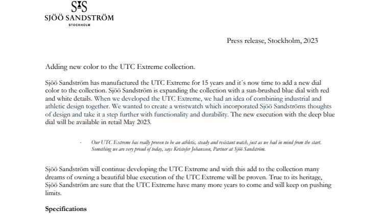 Adding color to the UTC Extreme collection, eng.pdf