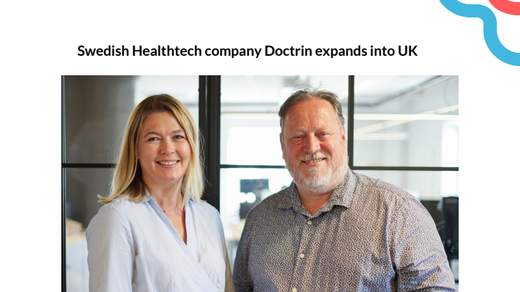 Swedish Healthtech company Doctrin expands into UK  