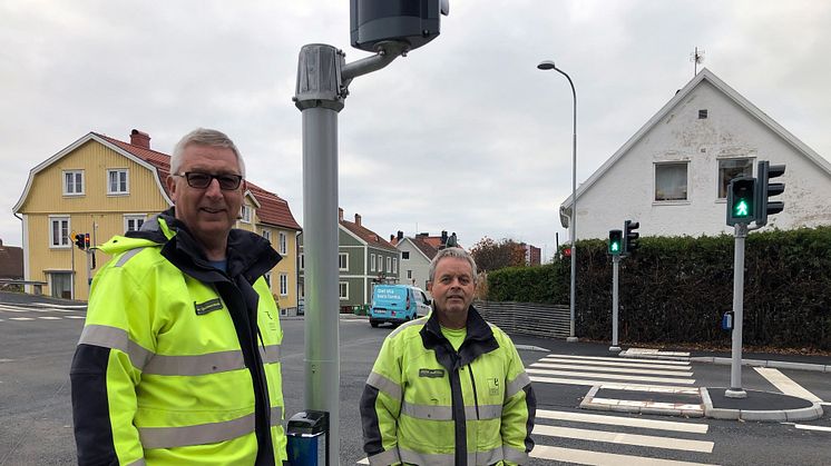 fr.v. Lennart Quennerstedt, projektledare och Stefan Andersson, elmontör Uddevalla Energi