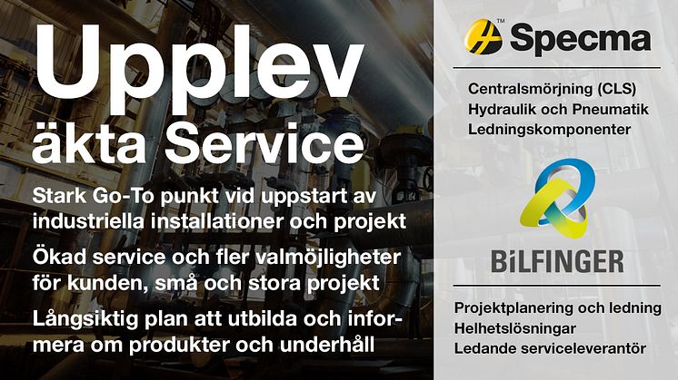 Specma AB och Bilfinger Industrial Services Sweden AB inleder samarbete