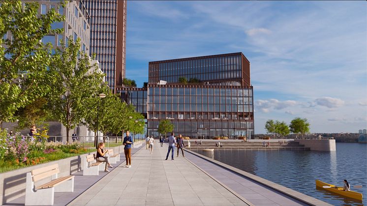 Filmen Värtahamnen – en stad i staden visar på tre minuter hur den nya stadsdelen växer fram.