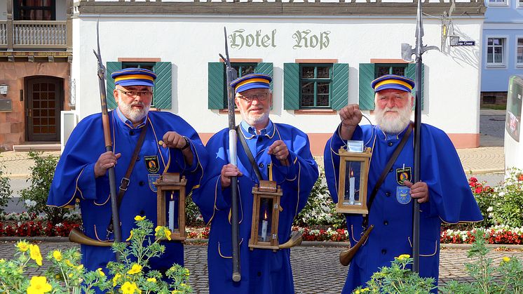 die Zwönitzer Nachtwächter v.l.n.r. Karl-Heinz Draheim, Manfred Schnabel, Werner Störzel (Foto: Stadt Zwönitz)