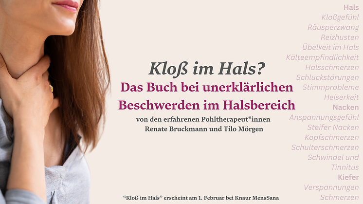 Endlich Erleichterung bei Beschwerden im Halsbereich - Effektive Selbsthilfe und Übungen mit dem neuen Ratgeber "Kloß im Hals?"