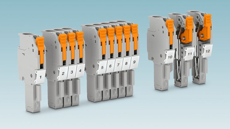 Plug-in terminal blocks with system
