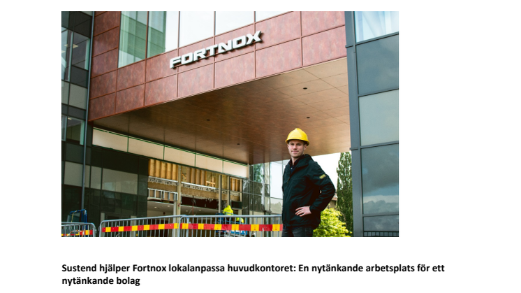 Sustend hjälper Fortnox att lokalanpassa huvudkontoret