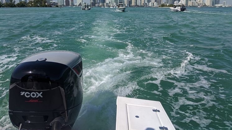 Cox's 300hp diesel outboard has successfully passed EPA testing 