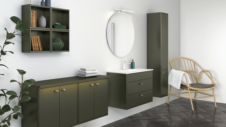 Bathroom furniture Graphic in new green colour. News September 2018 