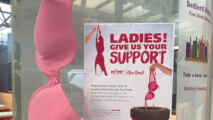 A new 'bra bank' is launching at Bedford station