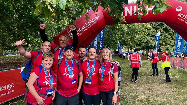 Staff at Huntingdon station have raised hundreds of pounds for the British Heart Foundation