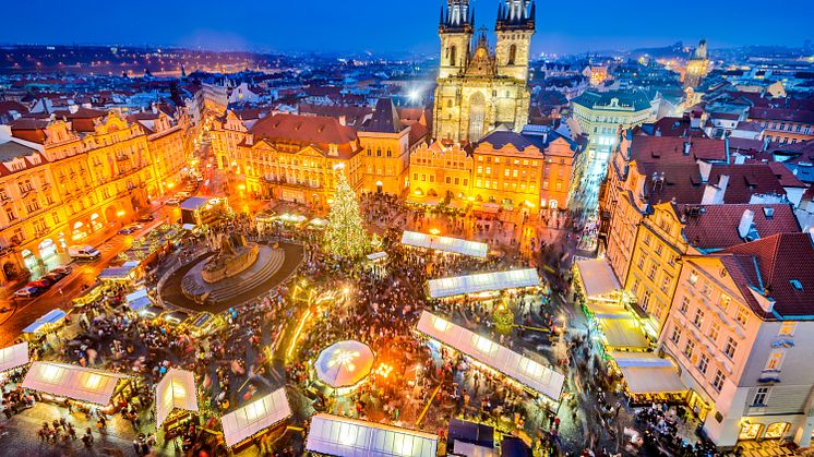 Julmarknaden i Prag är en favorit hos Ölvemarks Holidays resenärer.