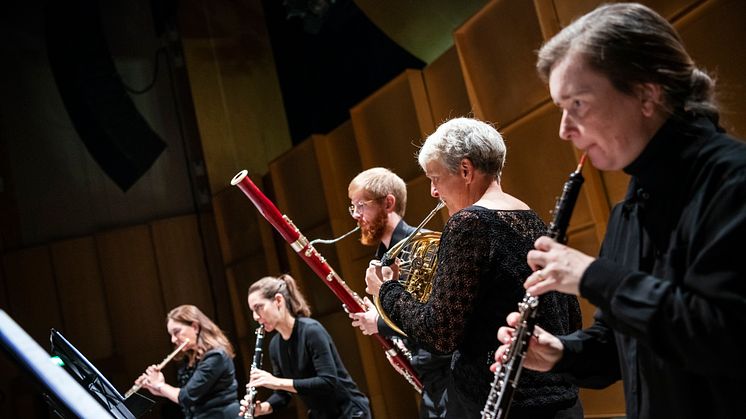 Nordiska Blåsarkvintetten kommer spela en nyskriven fanfar, skriven av Nylandbaserade tonsättaren Fredrik Högberg. Foto Lia Jacobi.