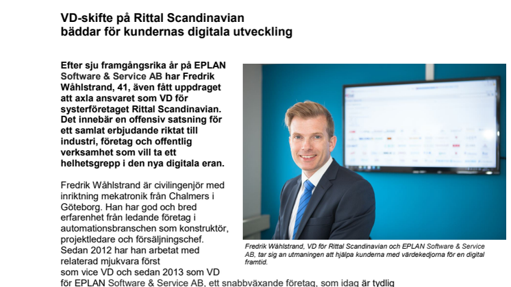 VD-skifte på Rittal Scandinavian bäddar för kundernas digitala utveckling