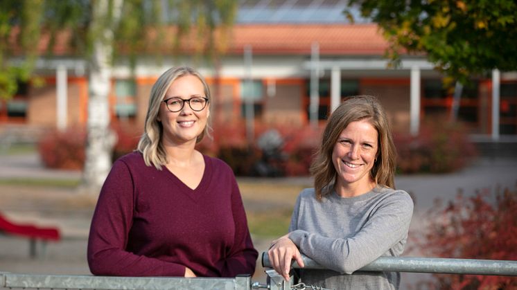 Sara Bergström och Linda Bjällerstedt, Västerås är två av finalisterna till Guldäpplet 2020, övriga är Mia Lägnert och Pernilla Abrahamsson, Karlshamn och Emelie Hahn, Uppsala. Foto: Per Groth.