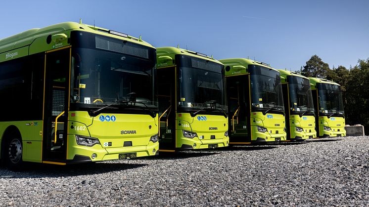 Nobina Norge AS med ny kontrakt I Nedre Glomma: Scania leverer 84 biogassbusser  
