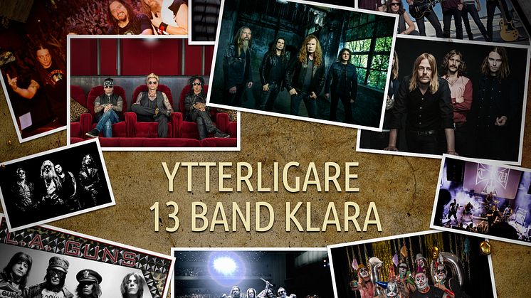 Sabaton, Megadeth, Foreigner, Sixx:AM m.fl. klara!