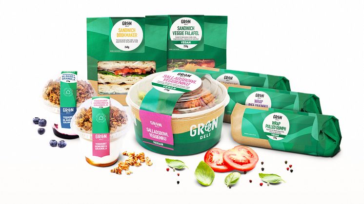 Greenfood storsatsar inom food-to-go - lanserar varumärket Greendeli med nytt stort sortiment