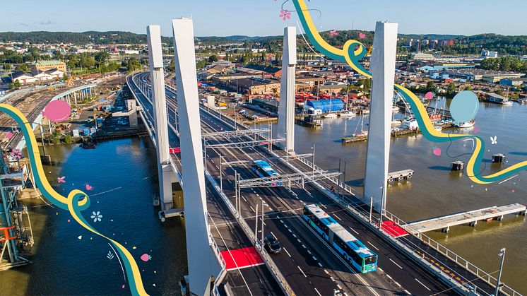 Efter sommarens invigningsperiod blir Hans Majestät Konung Carl XVI Gustaf den siste att inviga Hisingsbron. Bild: Max Hjalmarsson.