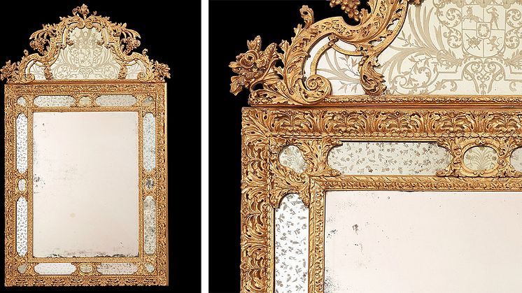 Burchard Precht, Mirror, 1690s.