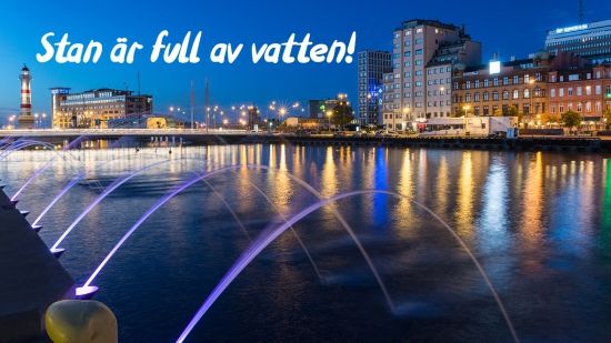 Stan är full av vatten! Konferens i Malmö 4 april. Foto Lars Bendroth