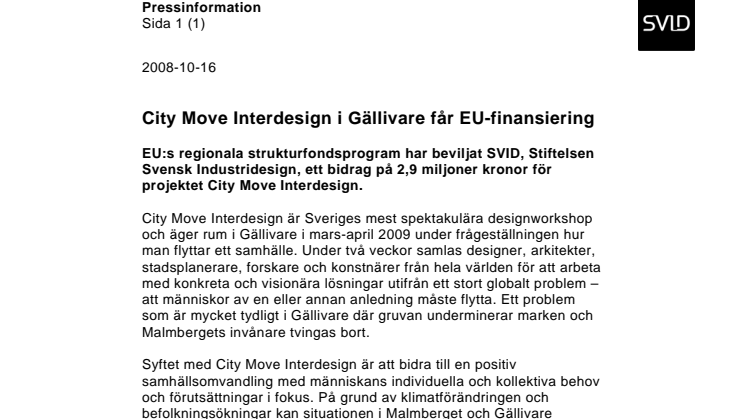 City Move Interdesign i Gällivare får EU-finansiering