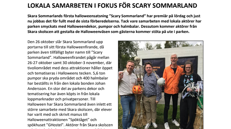 Lokala samarbeten i fokus för Scary Sommarland