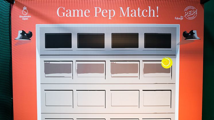 Game Pep Match! Klassiska tennisväggen i samarbete med Generation Pep