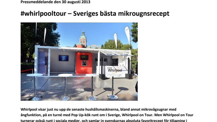 #whirlpooltour – Sveriges bästa mikrougnsrecept