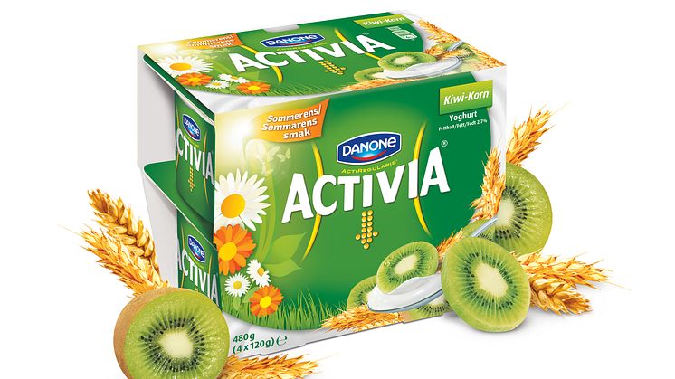 Fräsch sommarnyhet - Activia Kiwi-Korn!