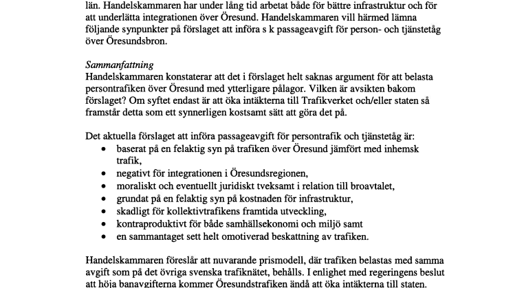 Remissyttrande över utökat samråd Järnvägsbeskrivning JNB 2012