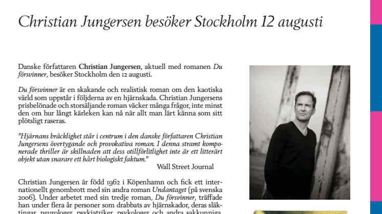 Christian Jungersen besöker Stockholm 12 augusti