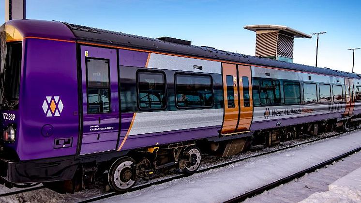 The first new-look West Midlands Railway train enters service