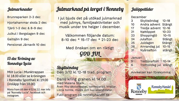 Pressinbjudan: Jul i Ronneby 2018