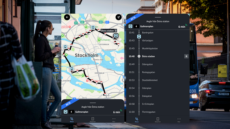 Nyhet i SL-appen: Se på kartan var bussen är 