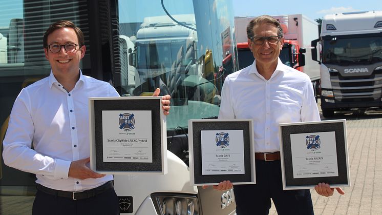 Der ETM Award 2020 geht dreimal an Scania.