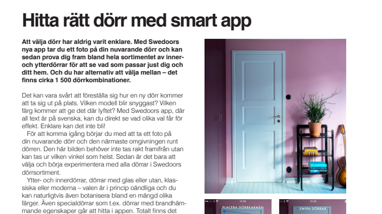 Hitta rätt dörr med smart app