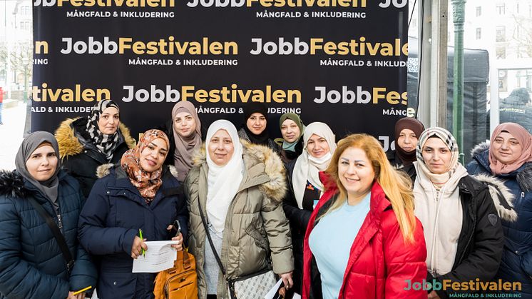 Här är några av de 2688 besökarna på Jobbfestivalen (Fotograf Christina Wallin).
