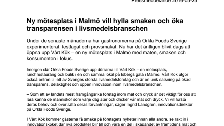 Ny mötesplats i Malmö vill hylla smaken och öka transparensen i livsmedelsbranschen