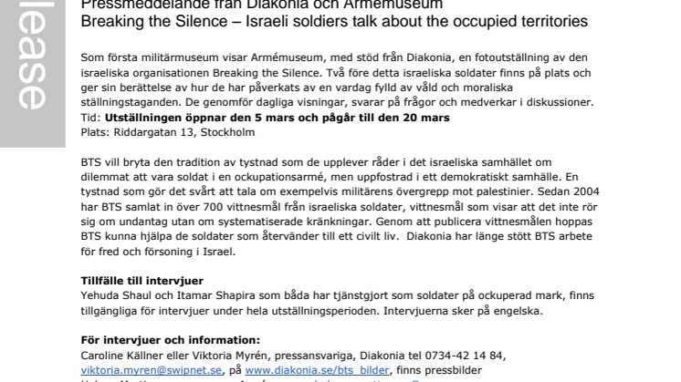 Israeliska soldater från Breaking the Silence besöker Sverige