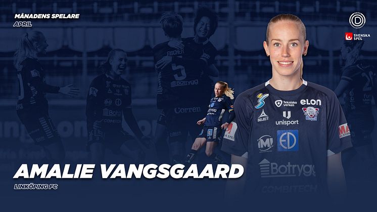 Linköping FCs Amalie Vangsgaard är Månadens Spelare i OBOS Damallsvenskan