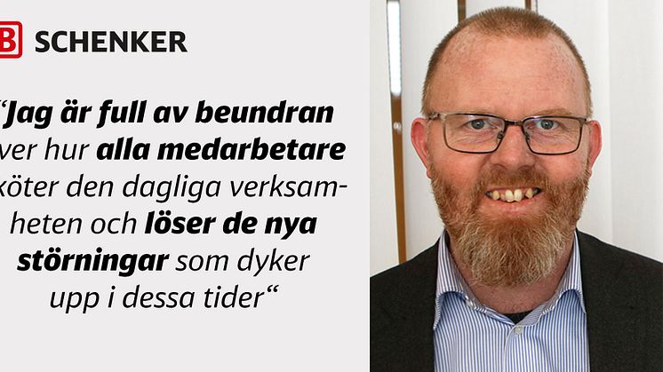 Björn Eriksson, Head of Business Services Division Land på DB Schenker