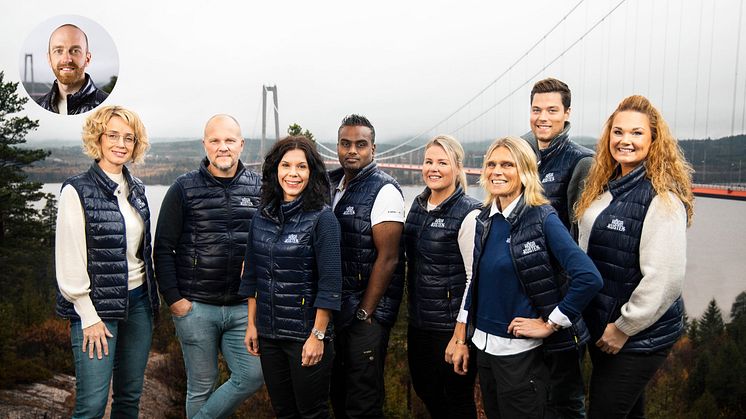 Bakre raden från vänster: Joel Libell, Cecilia Lideskog, Mikael Englund, Andreas Olsson, Maria Lundkvist, Marcus Strömsten. Främre raden: Louise Nordlander, Mia Karlsson och Katrin Larsson.