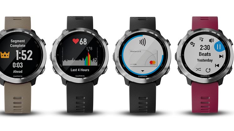 Garmin® presenterar Forerunner 645 Music - en löparklocka med GPS, integrerad musik och Garmin Pay