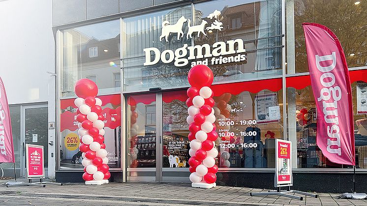 Under våren öppnar Dogman and friends-butiker i Porsgrunn och Harstad i Norge, i Raisio och Lahti i Finland samt Malmö och Barkarby. i Sverige.