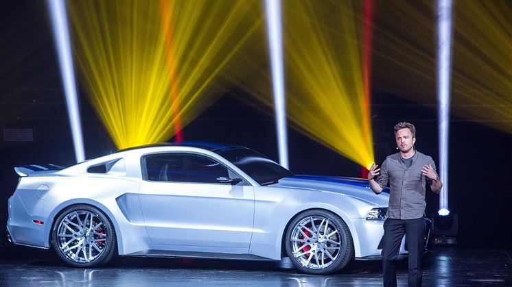 Ford Mustang ja Aaron Paul "Need for Speed" -elokuvan esittelytilaisuudessa